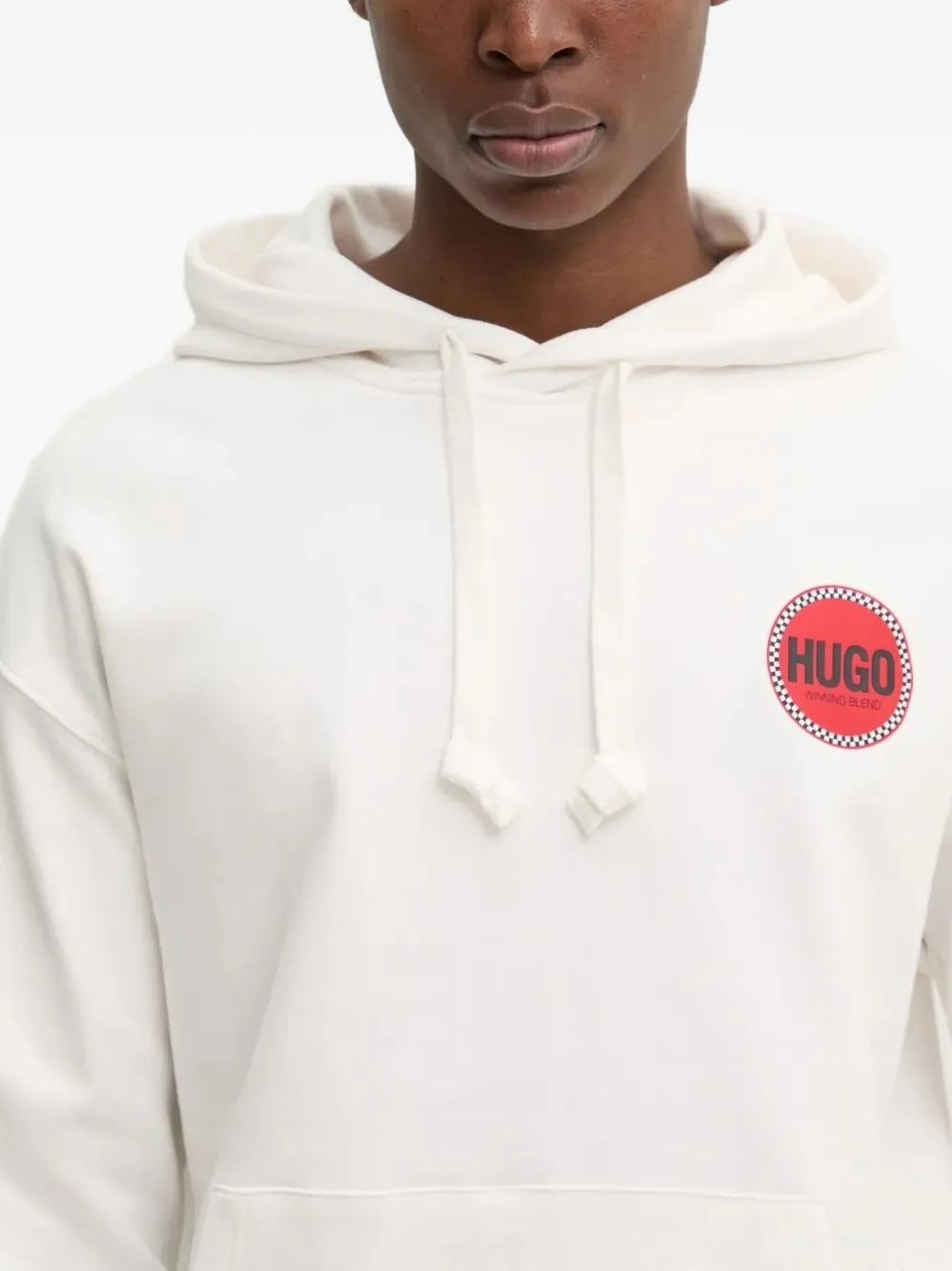 HUGO Hoodie met logoprint Wit