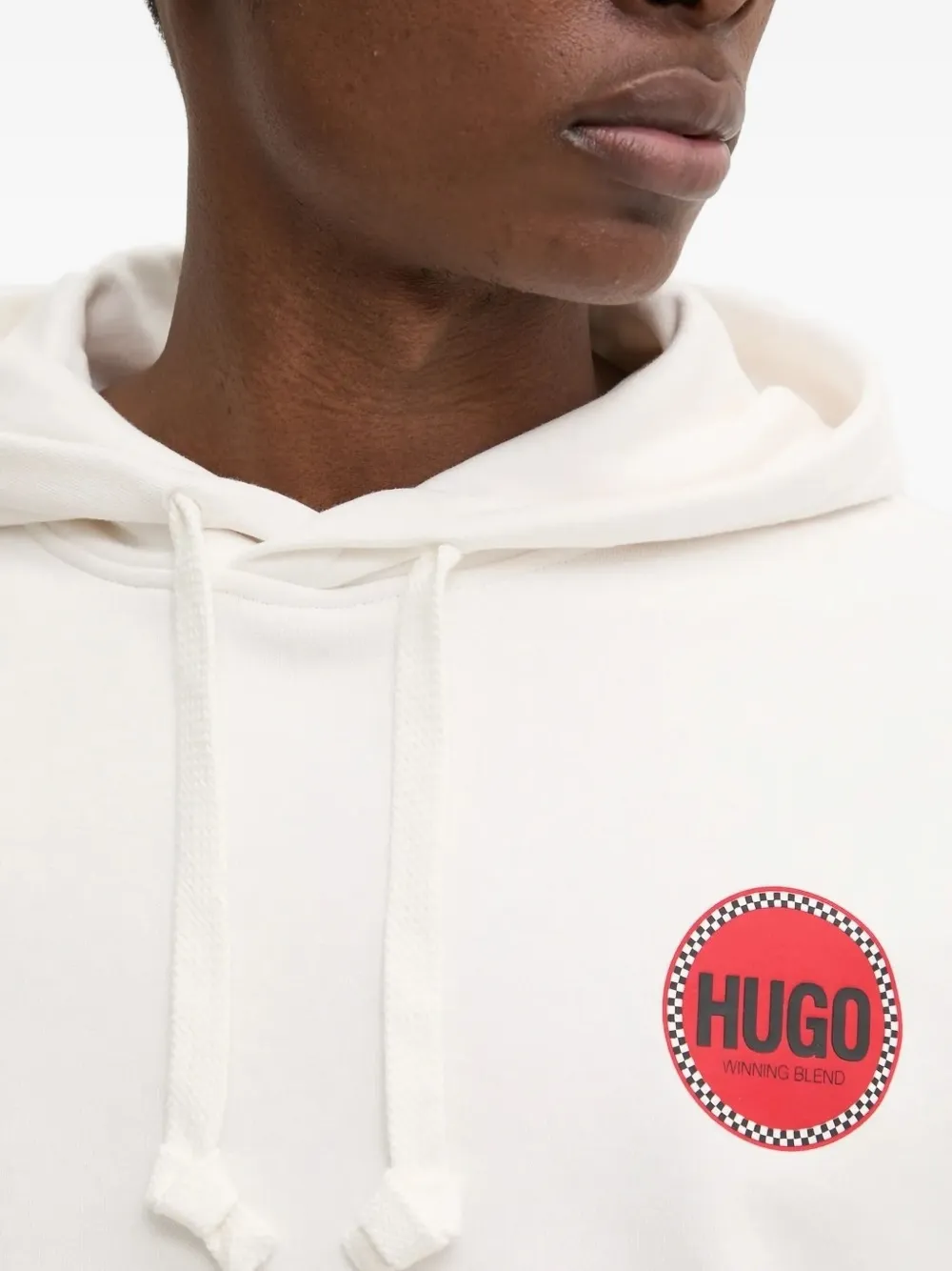 HUGO Hoodie met logoprint Wit