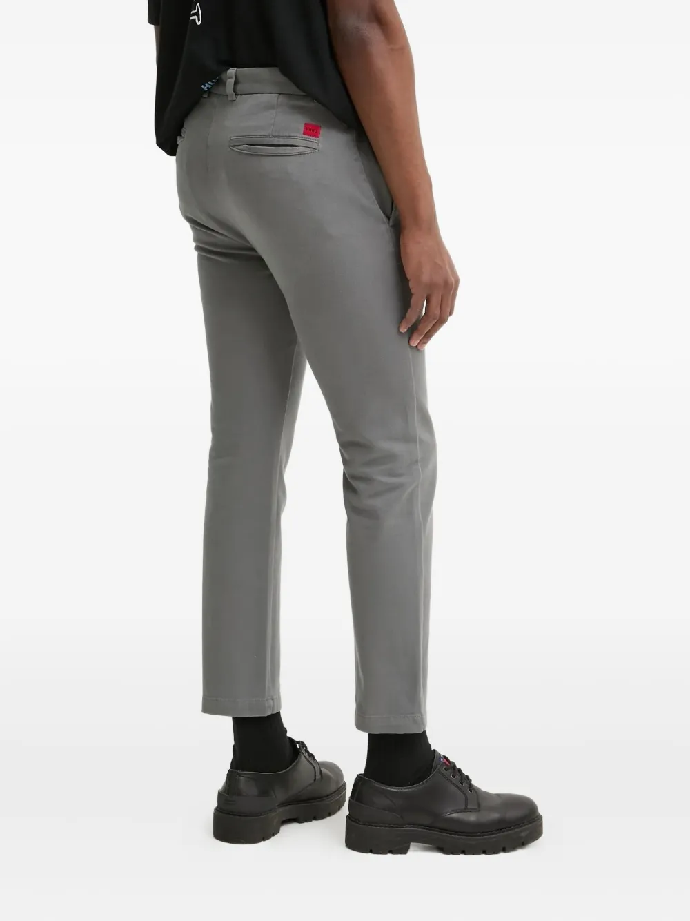 HUGO Katoenen broek Grijs