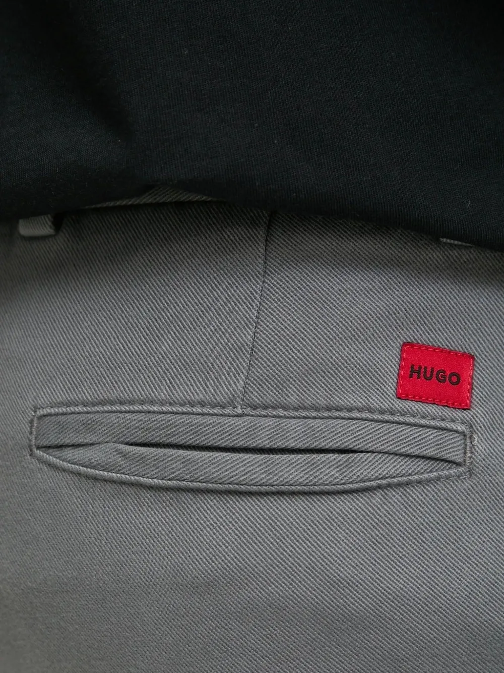 HUGO Katoenen broek Grijs