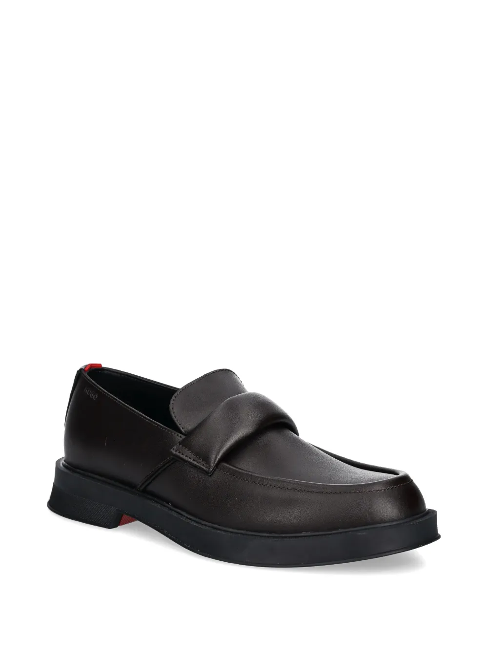 HUGO Leren loafers Zwart