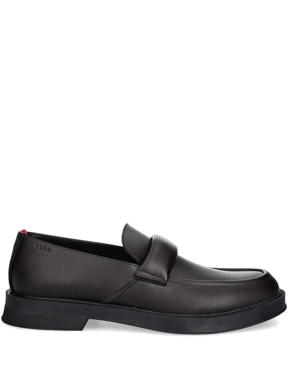 HUGO Leren loafers Zwart