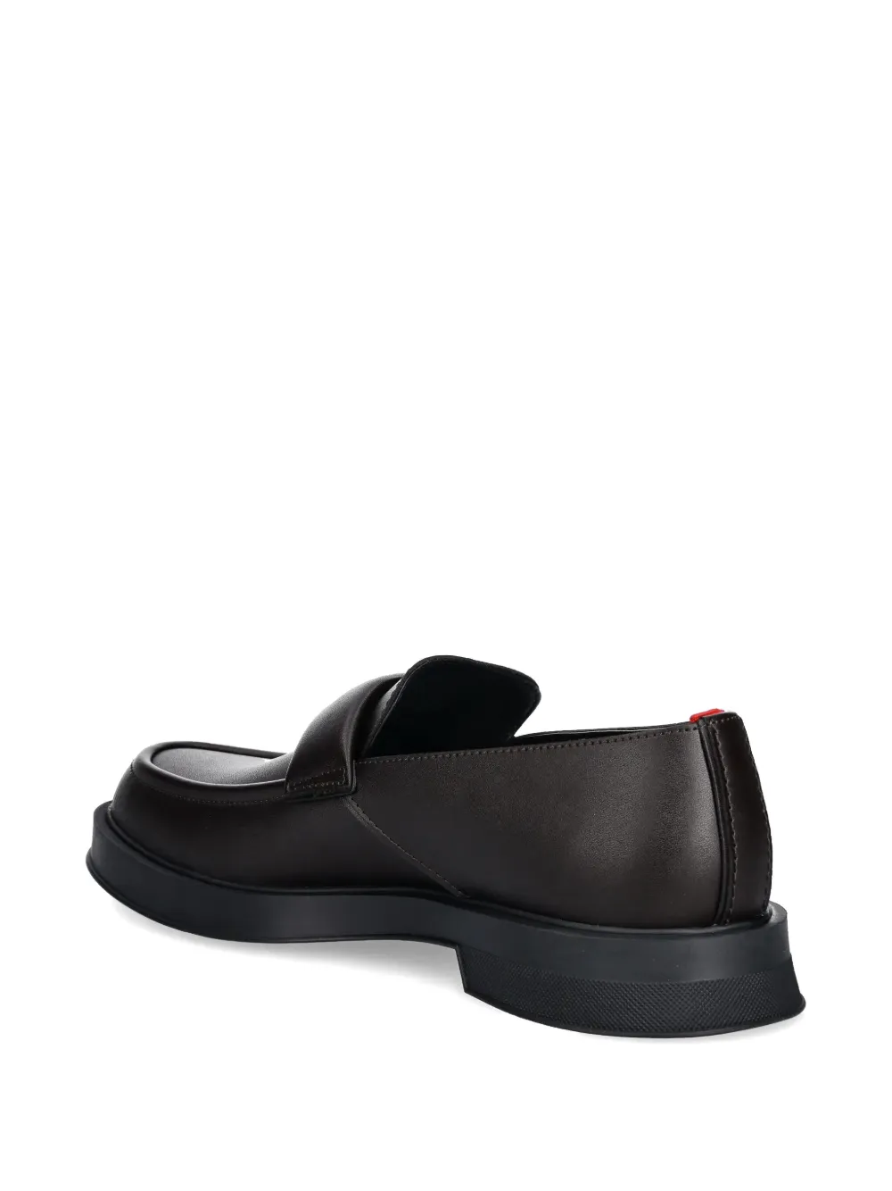 HUGO Leren loafers Zwart