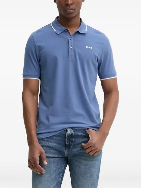 HUGO playera tipo polo con logo estampado