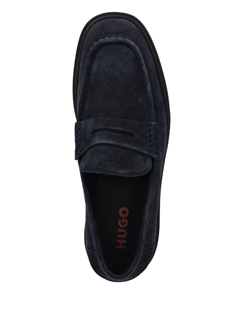 HUGO Suède loafers Blauw