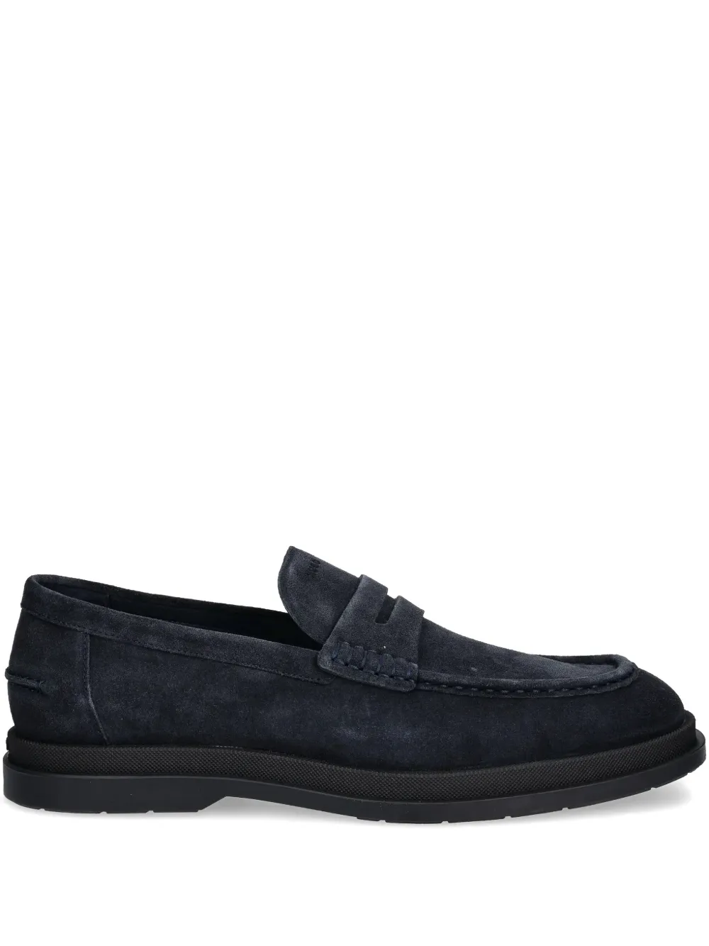 HUGO Suède loafers Blauw