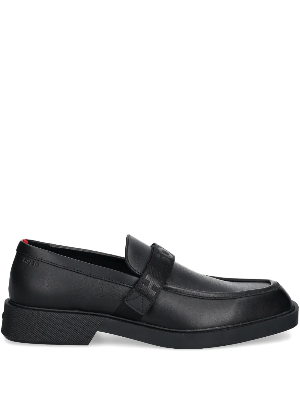 HUGO leather loafers Black