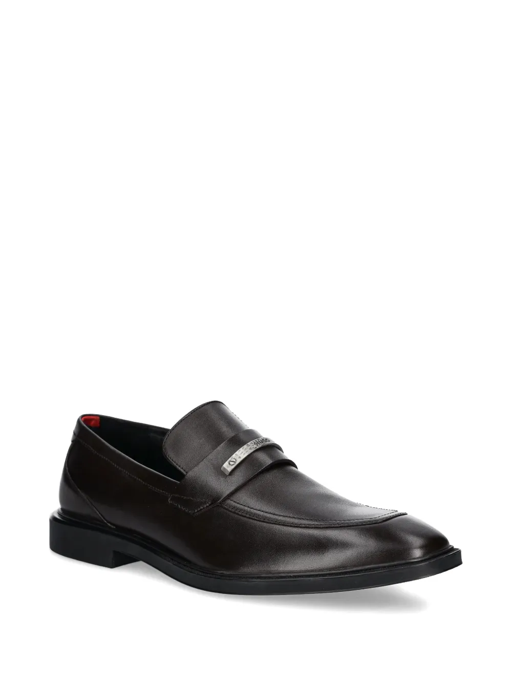 HUGO leather loafers - Zwart