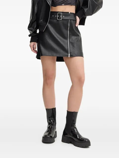 HUGO belted zip-front mini skirt