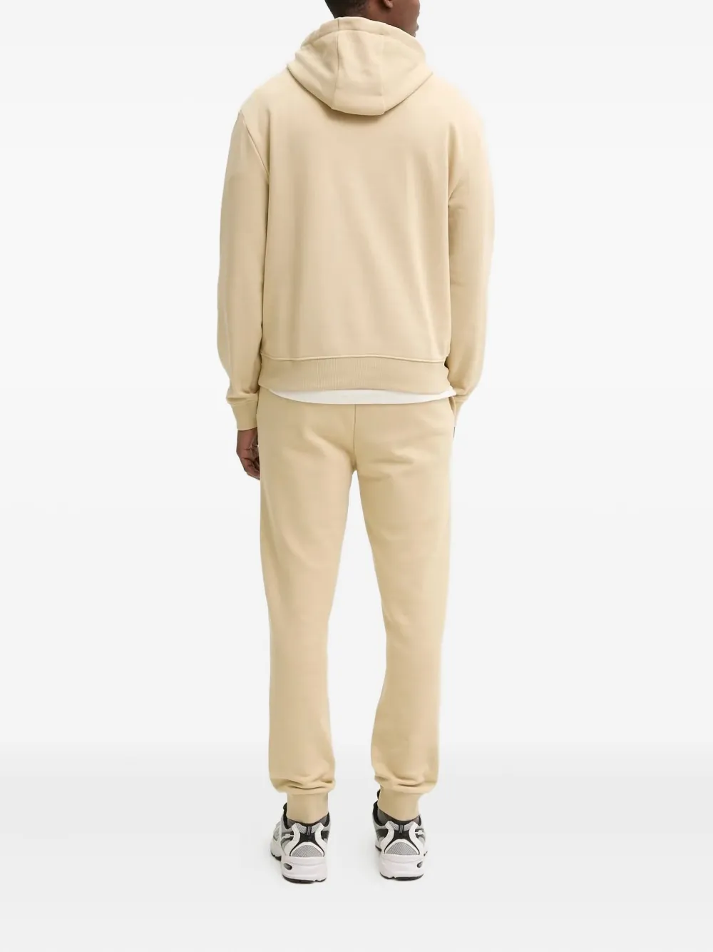 HUGO Dapo hoodie met trekkoord en logo-applicatie Beige