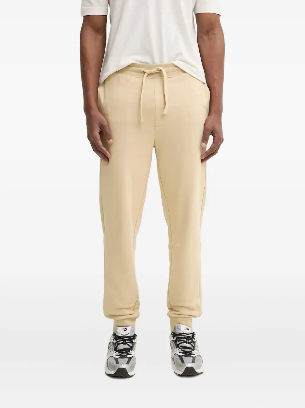 HUGO Dapo hoodie met trekkoord en logo-applicatie Beige