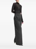 HUGO high-neck semi-sheer blouse - Black