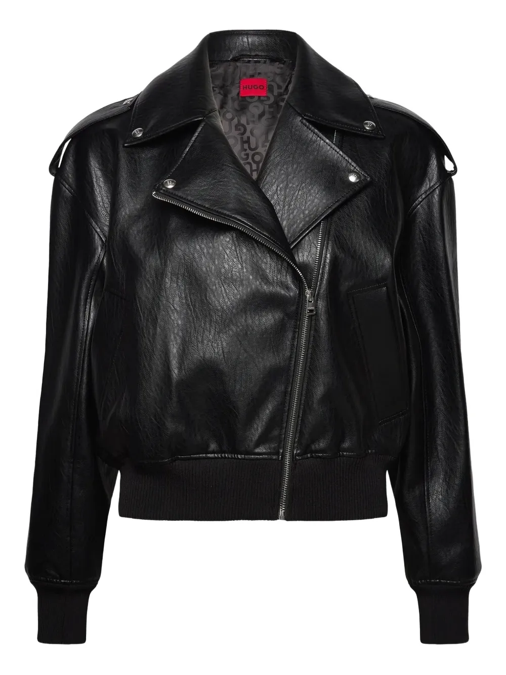 HUGO Giacca biker con zip - Nero