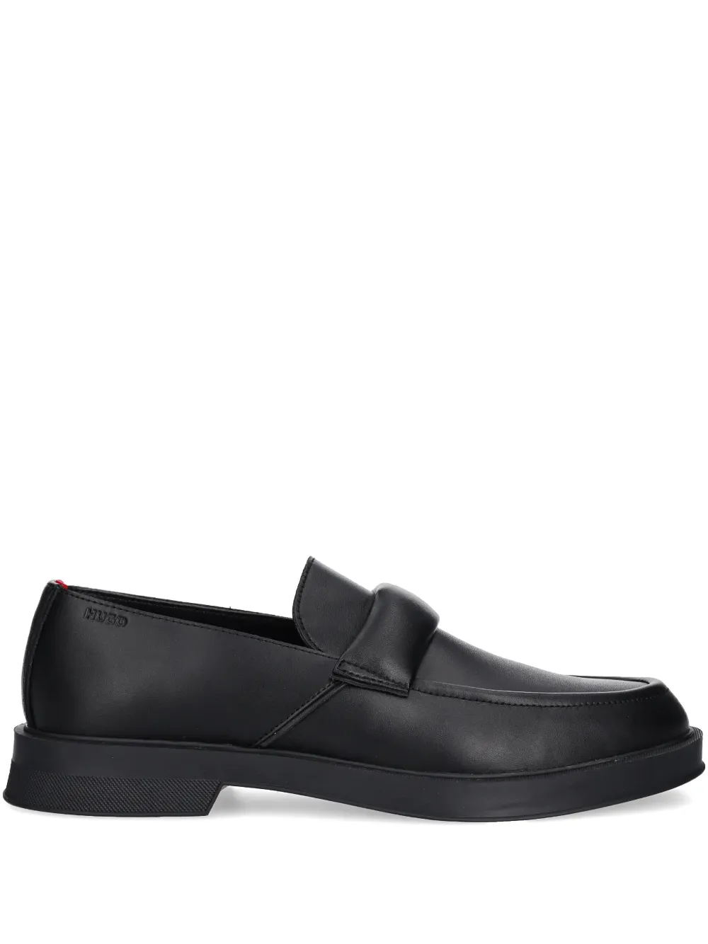 HUGO Leren loafers Zwart