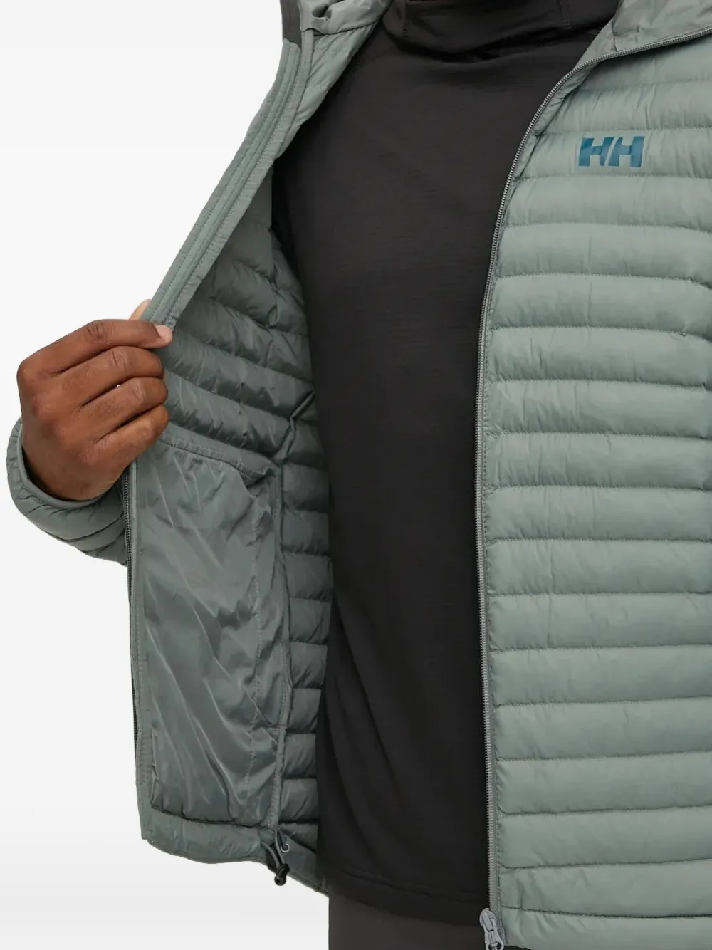 Helly Hansen hooded quilted jacket Groen