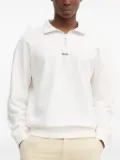 HUGO half-zip high-neck sweatshirt - White