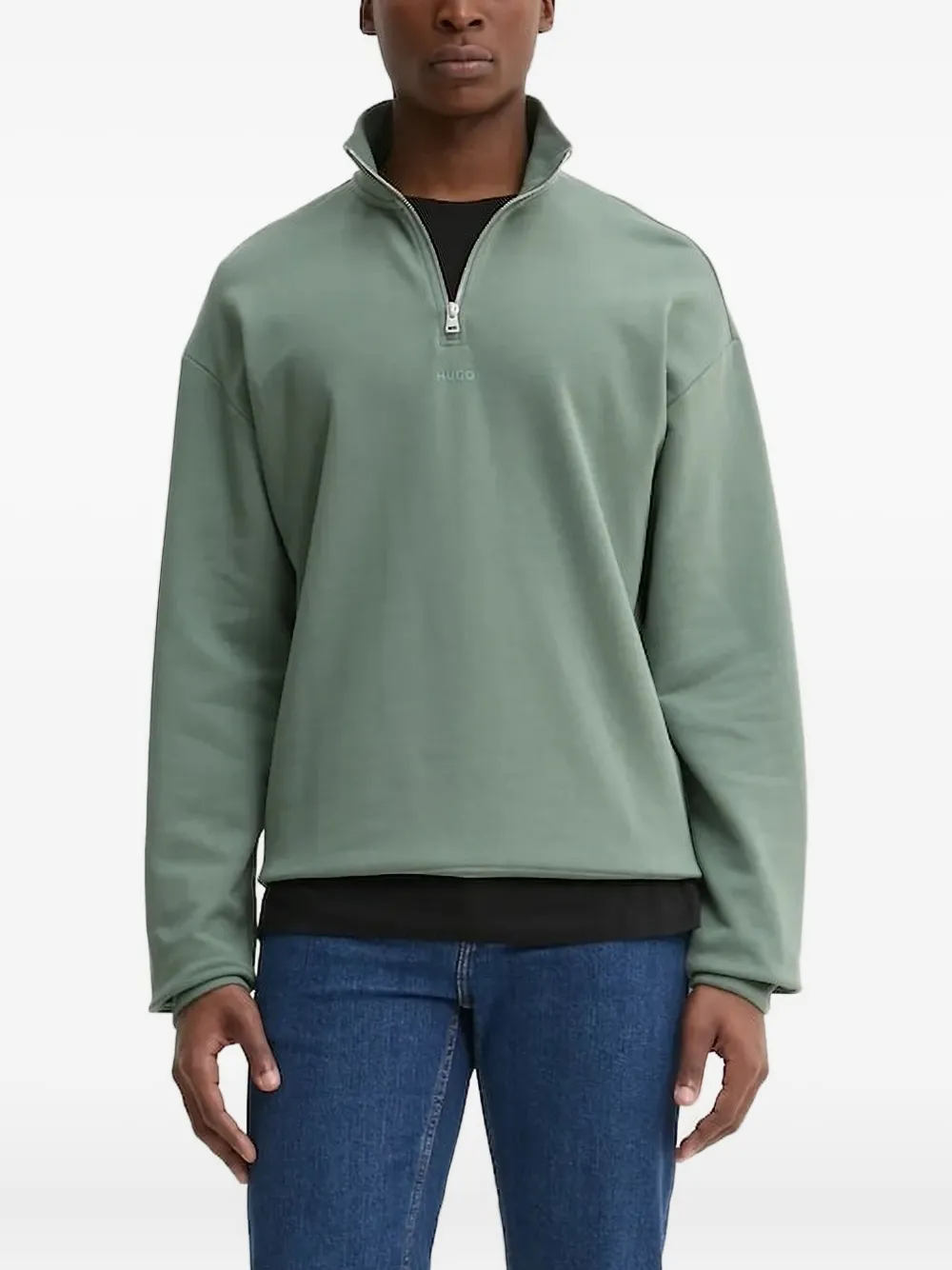HUGO Sweater met hoge hals Groen