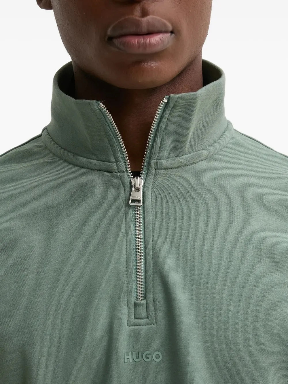 HUGO Sweater met hoge hals Groen