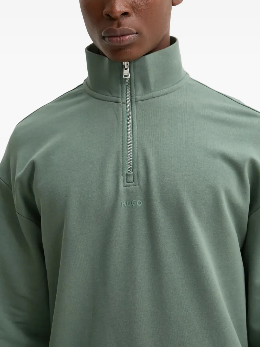 HUGO Sweater met hoge hals Groen