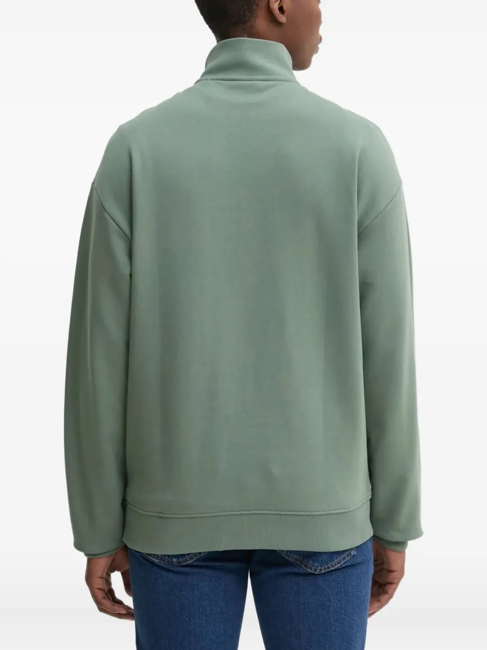 HUGO high-neck half-zip sweatshirt - Groen