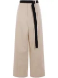 Plan C belted canvas trousers - Neutrals