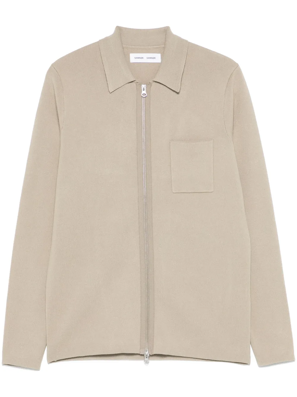 Samsøe Cashmere Ritsvest Beige Heren