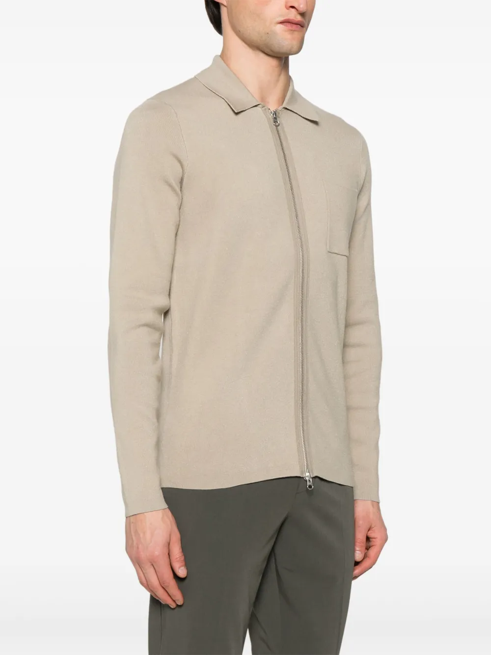 SAMSOE Guna X vest met rits Beige