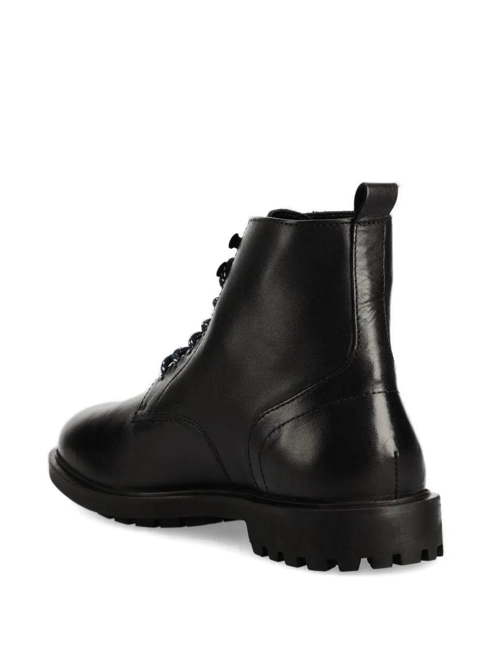 Sisley lace-up leather boots Black