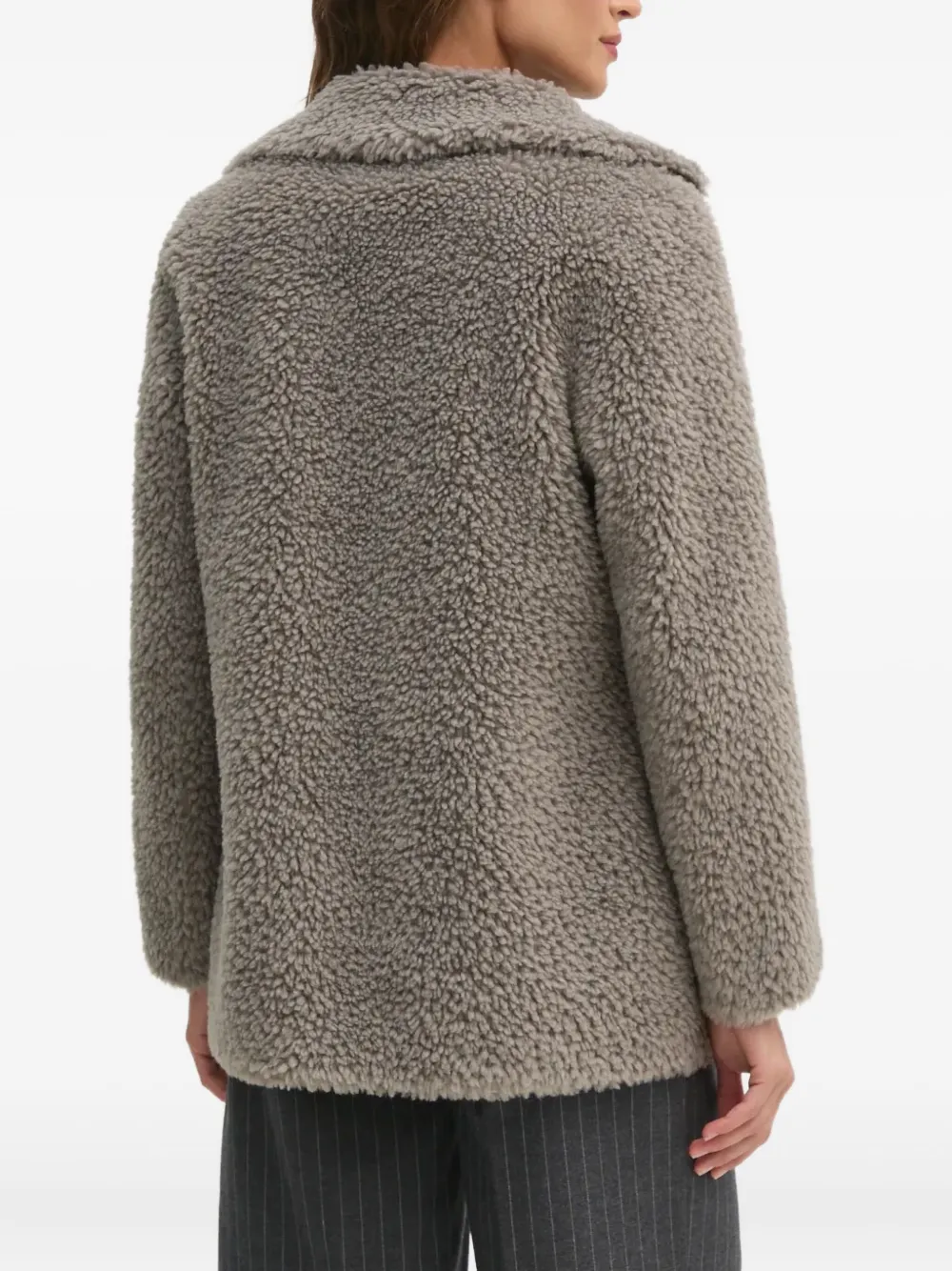 Sisley Paris Fleece-texture Jacket In Gray
