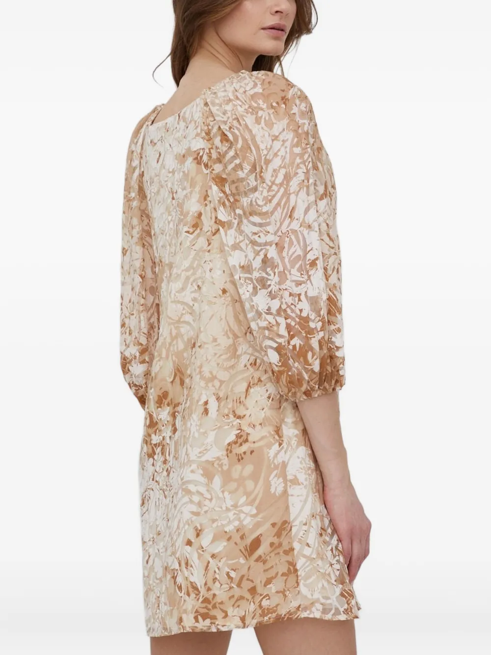 Sisley puff-sleeves floral-print mini day dress | Day Dresses | Image 2
