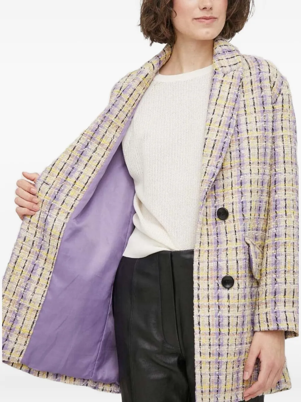  Sisley Tweed Blazer - Purple 