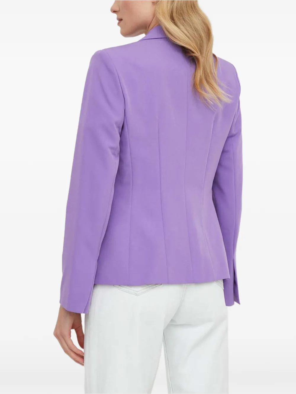  Sisley Buttoned Notched-lapel Blazer - Purple 