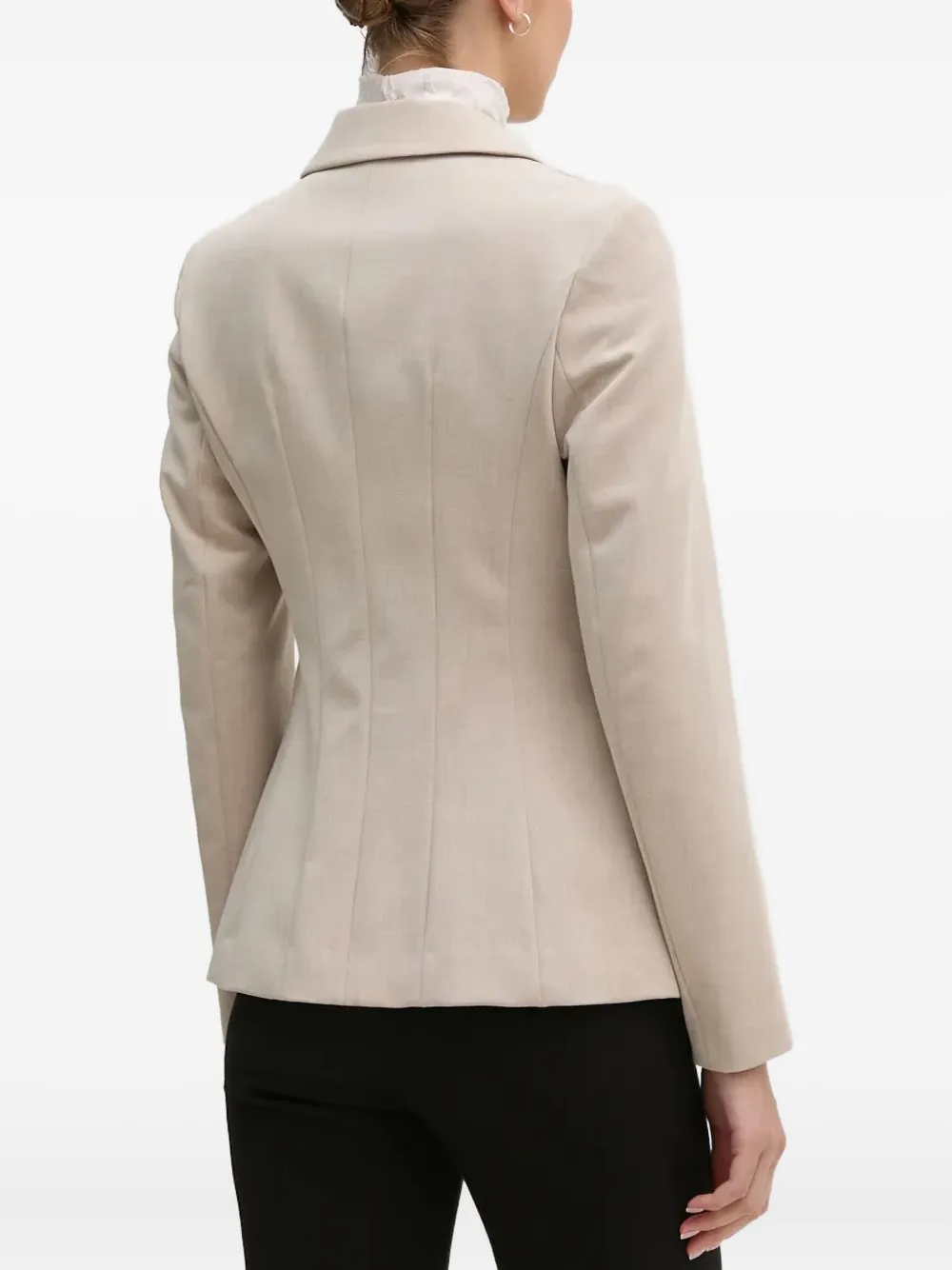 Sisley Paris Dart-detailing Blazer In Neutral