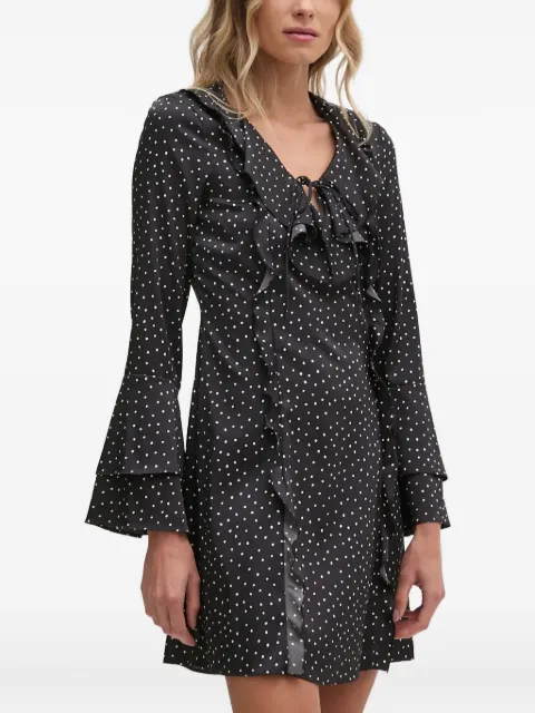 Sisley ruffled polka-dot mini dress