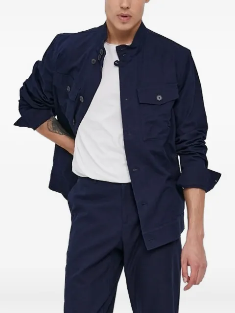 Sisley button-fastening flap-pocket jacket