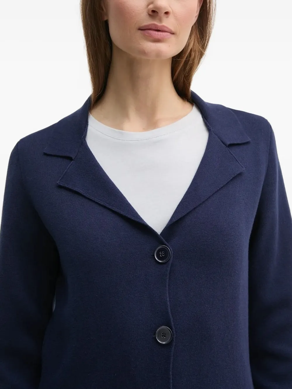Sisley Paris Button-up Cardigan In Blue