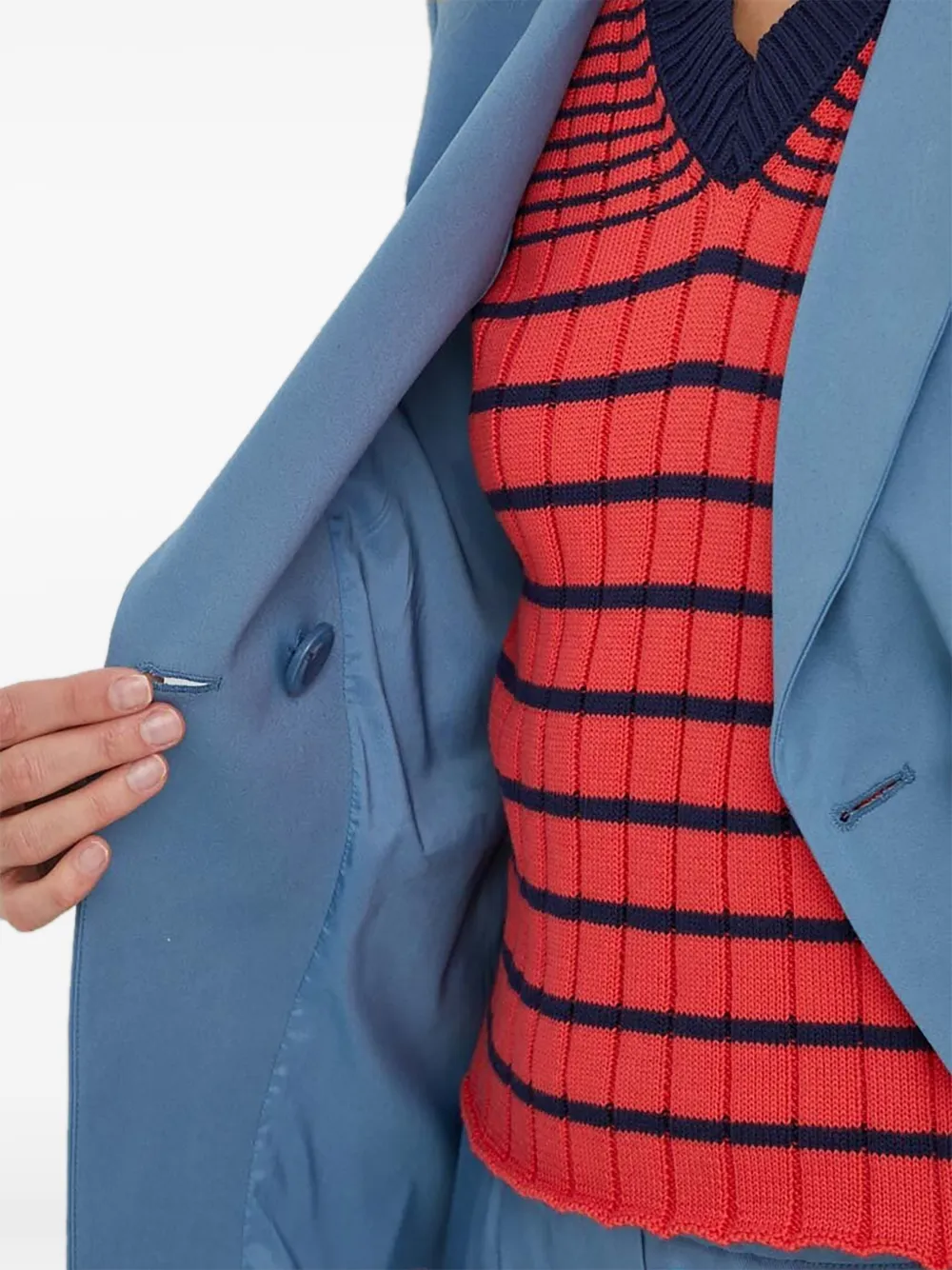 Sisley Colbert met enkele knoop Blauw