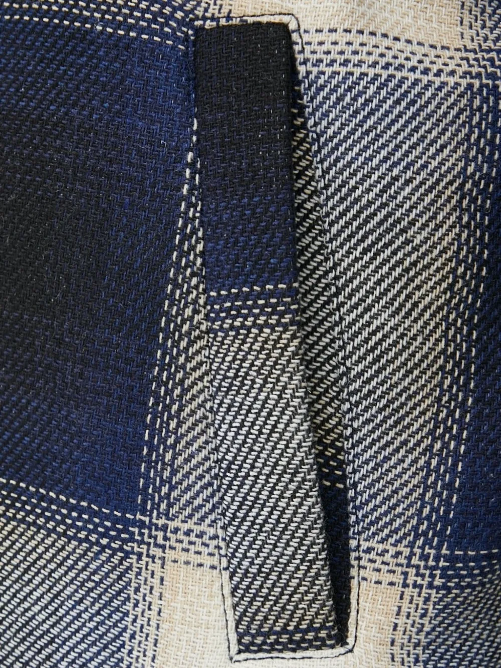 Sisley checked-print zip-up shirt jacket Blauw