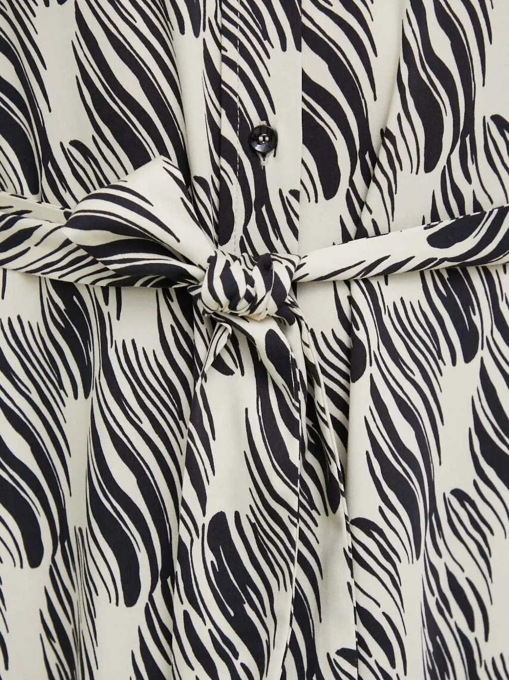 Sisley Blousejurk met ceintuur Wit