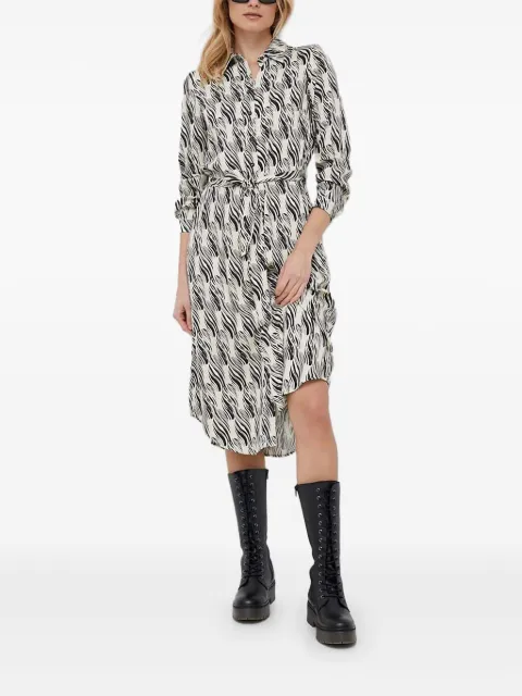 Sisley vestido camisero midi con cinturón