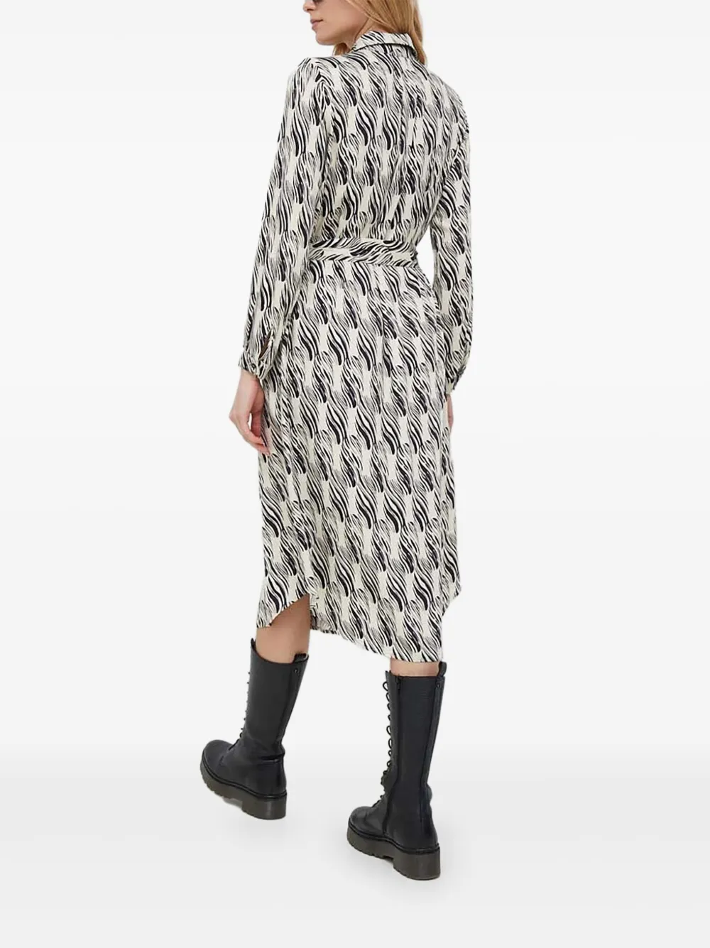 Sisley Blousejurk met ceintuur - Wit