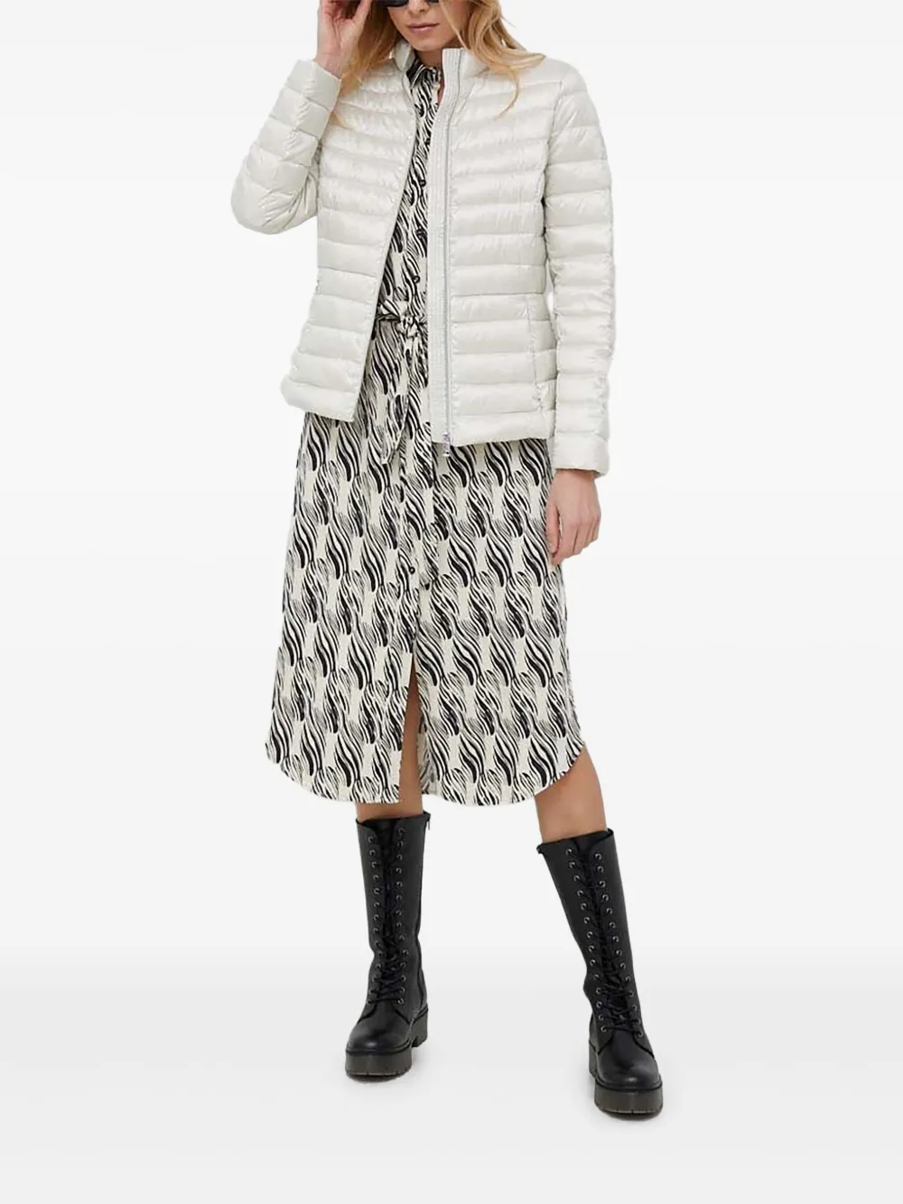 Sisley Blousejurk met ceintuur Wit