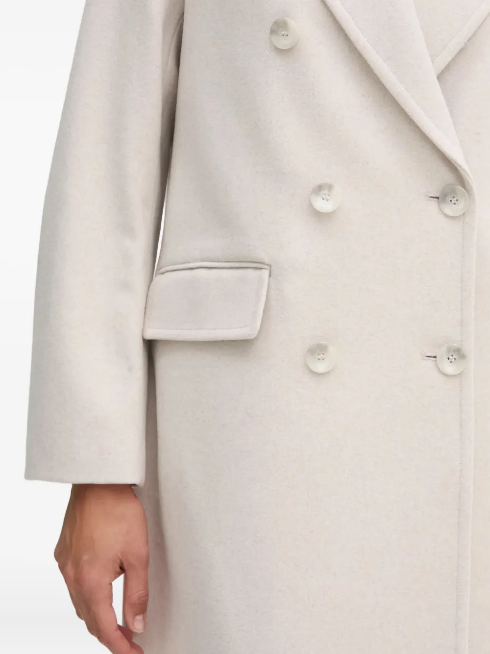 Sisley Paris Double-breasted Coat In Neutral