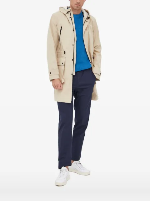 Sisley hooded drawstring-waistband parka coat