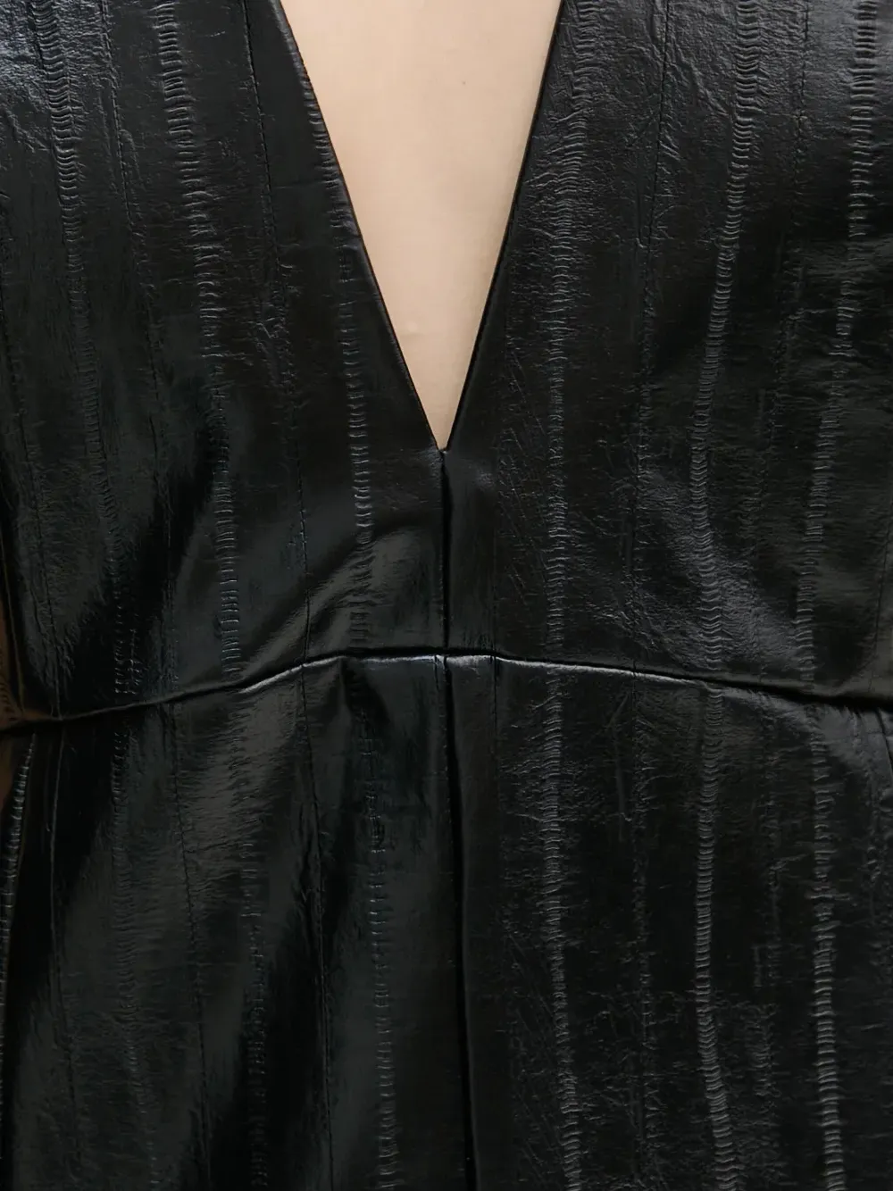 Sisley Paris V-neck Sleeveless Mini Dress In Black