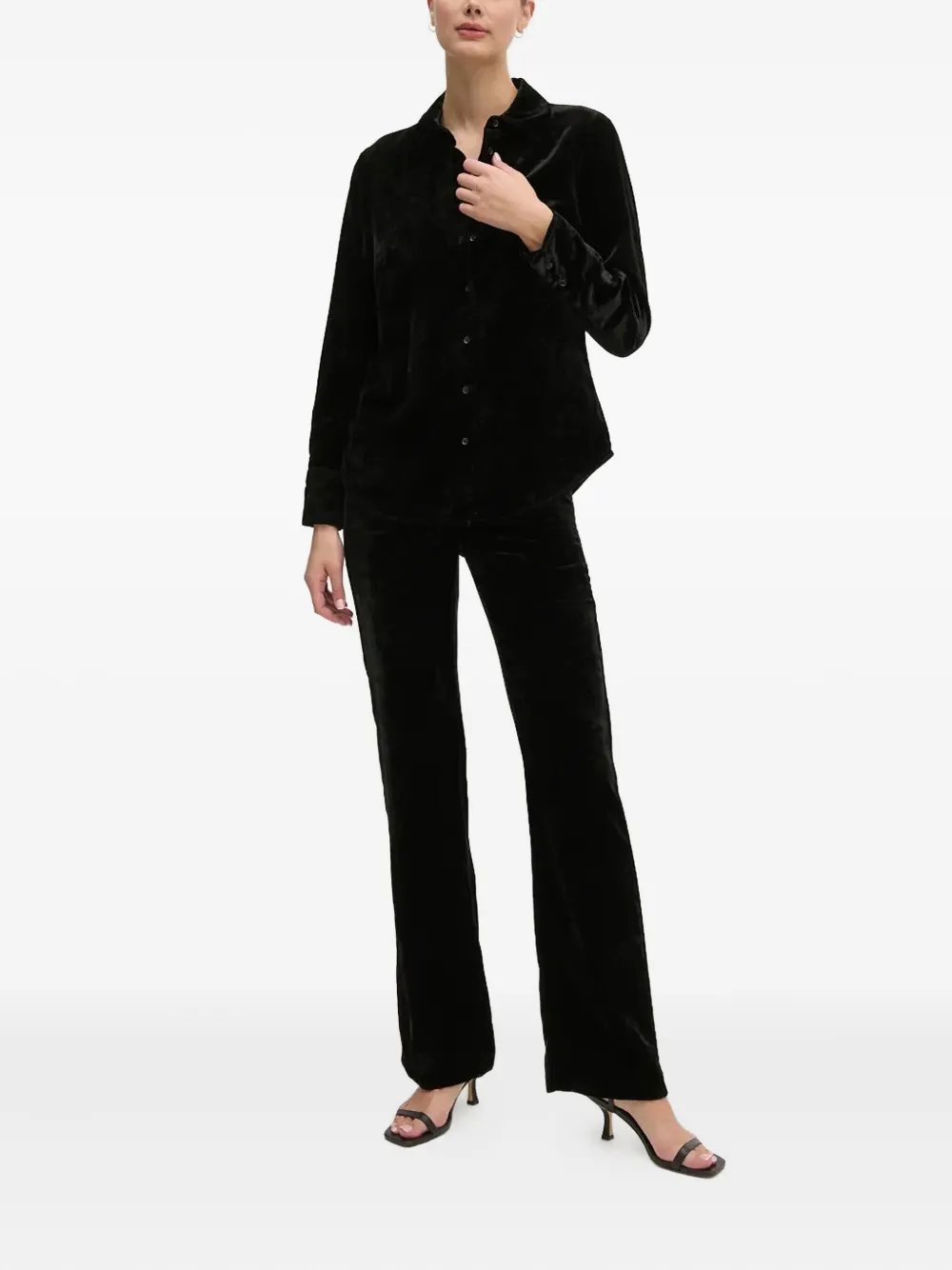 Sisley Fluwelen broek - Zwart