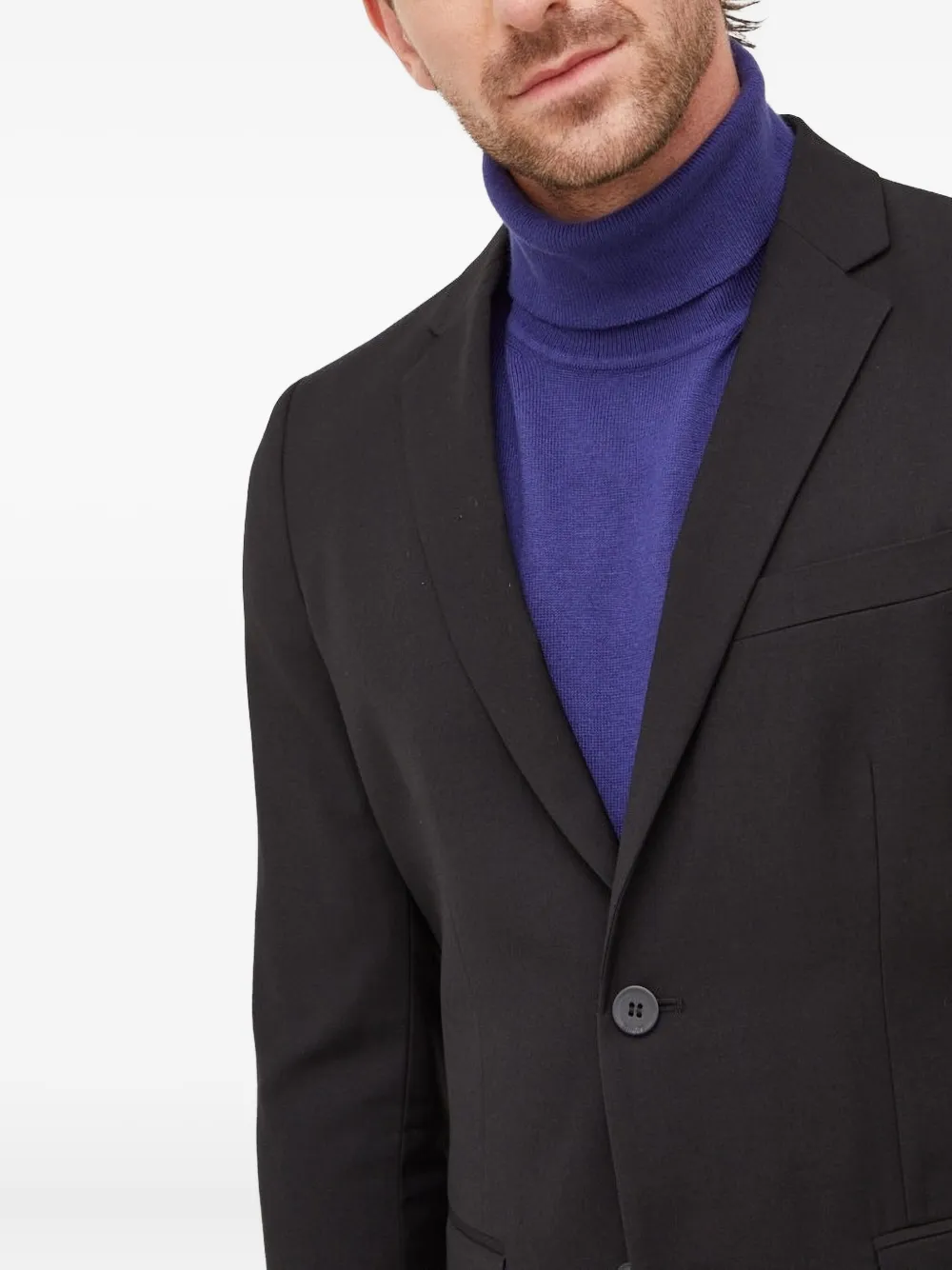 Sisley single-breasted flap-pocket blazer Zwart