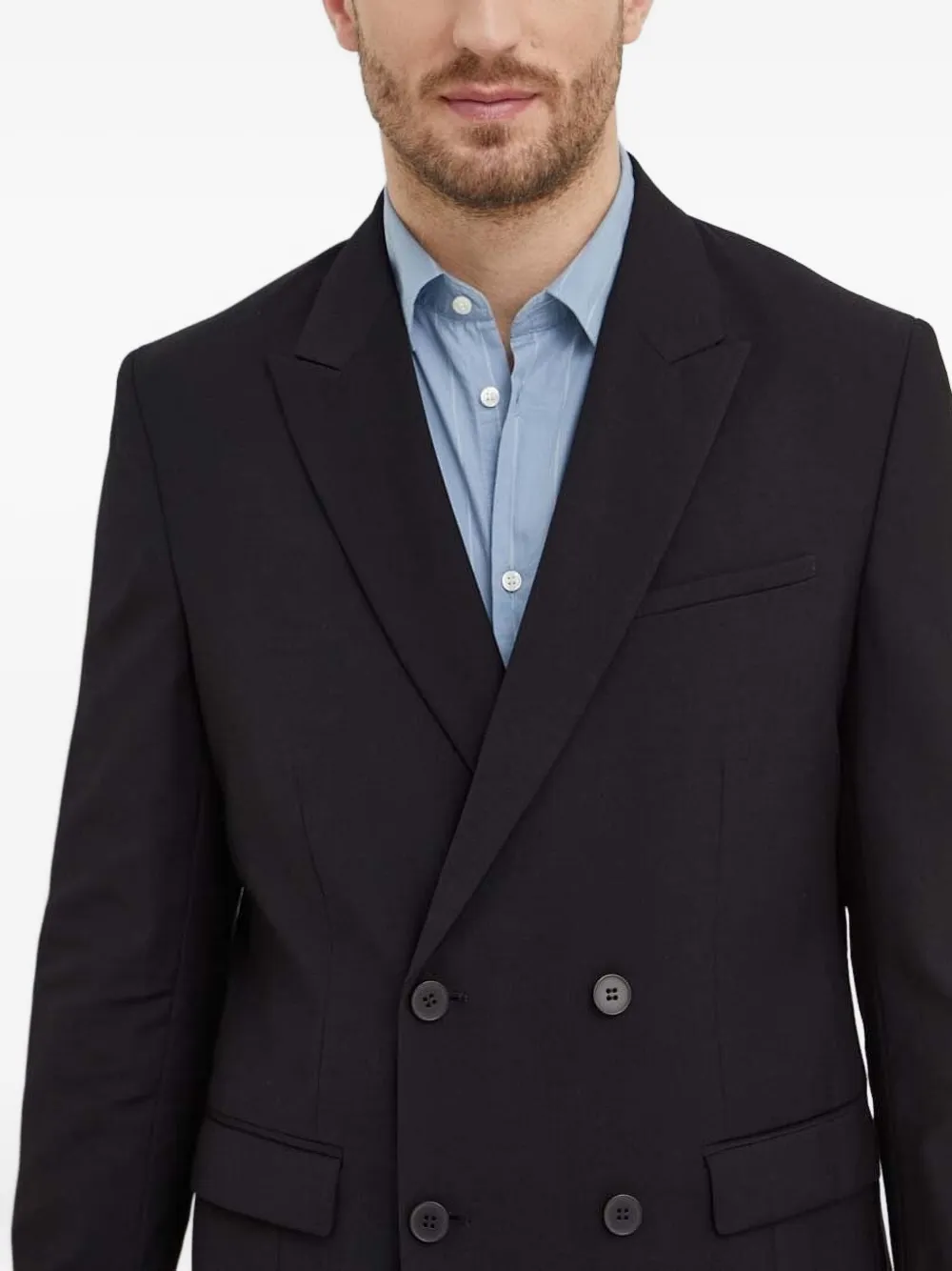 Sisley Blazer met dubbele rij knopen en vier knopen Zwart