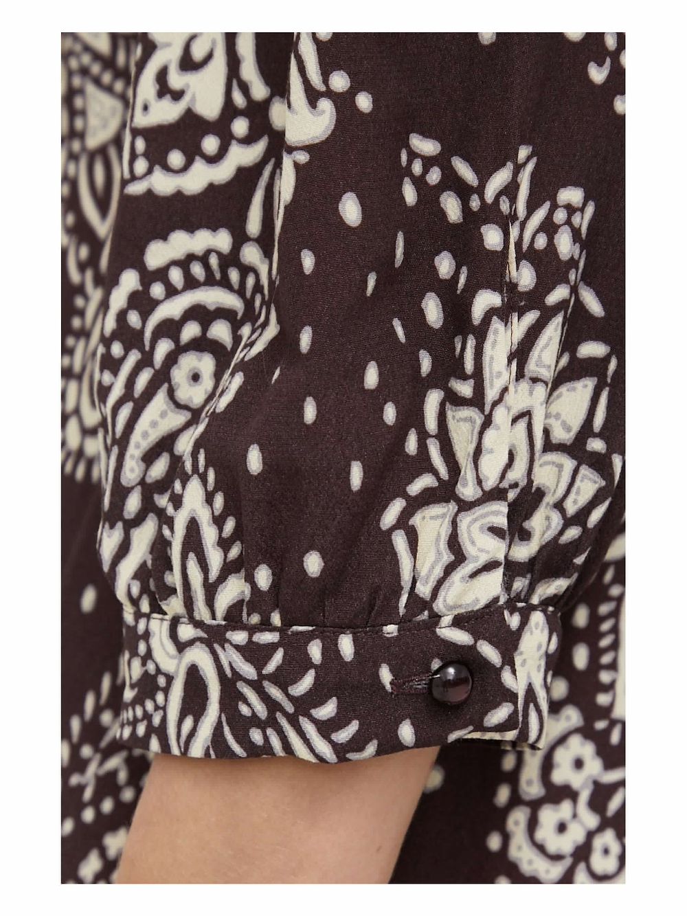 Sisley Midi-jurk met paisley-print Bruin