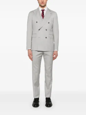 セットアップ Tagliatore Double-Breasted Tailored Suit With Classic Lapel Man - Tagliatore
